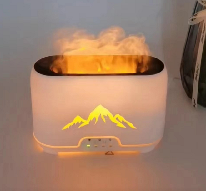 Himalayas Aroma Diffusor - USB-C - Fernbedienung - Flammeneffekt
