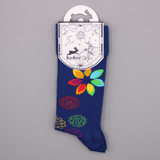 Chaussettes en bambou Hop Hare (P/M) - Chakra arc-en-ciel
