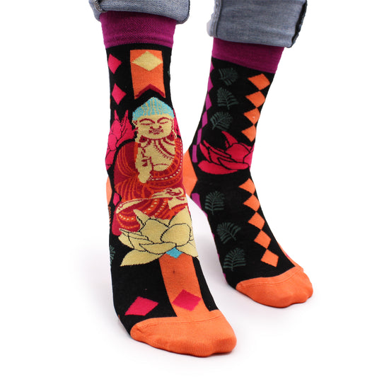 Chaussettes Hop Hare (41-46) - Bouddha et lotus roses