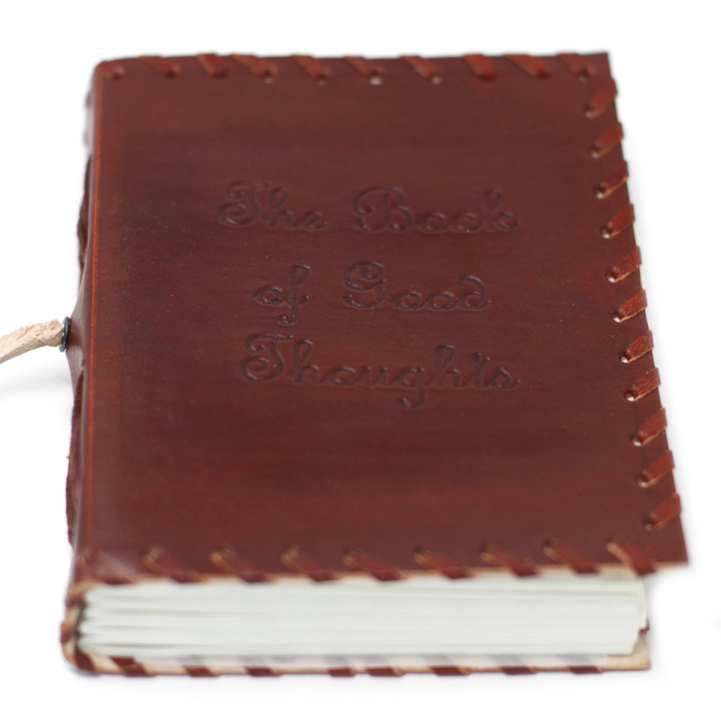 Leder-Notizbuch mit Gedankennotizen