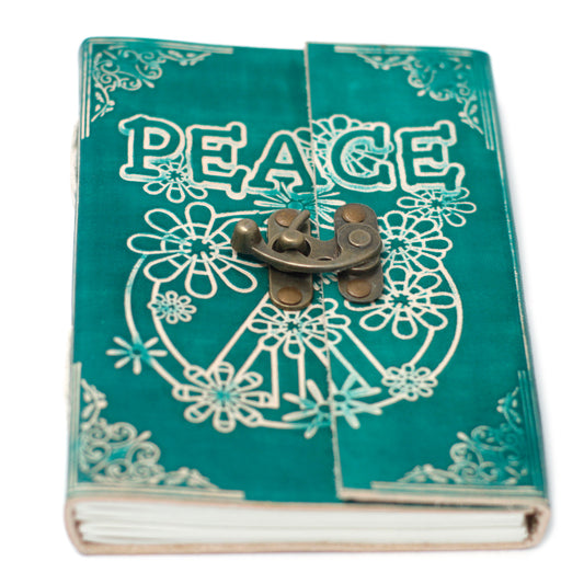 Peace-Notizbuch aus Leder