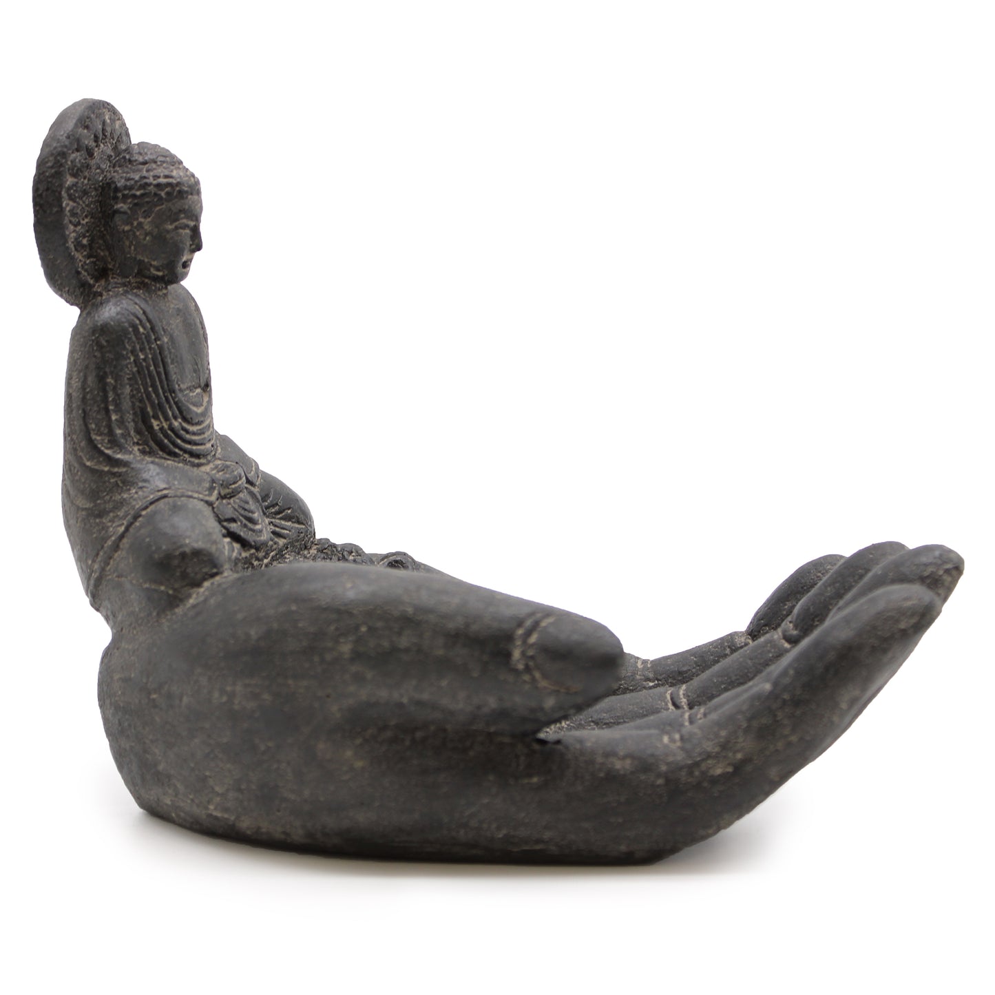 Brûleur d'encens Bouddha et main (noir)