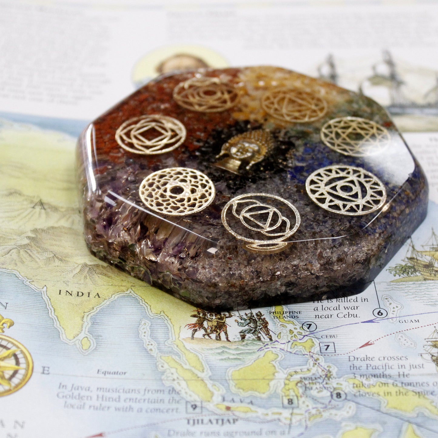 Orgonite de bureau - Chakra du Bouddha - Grand