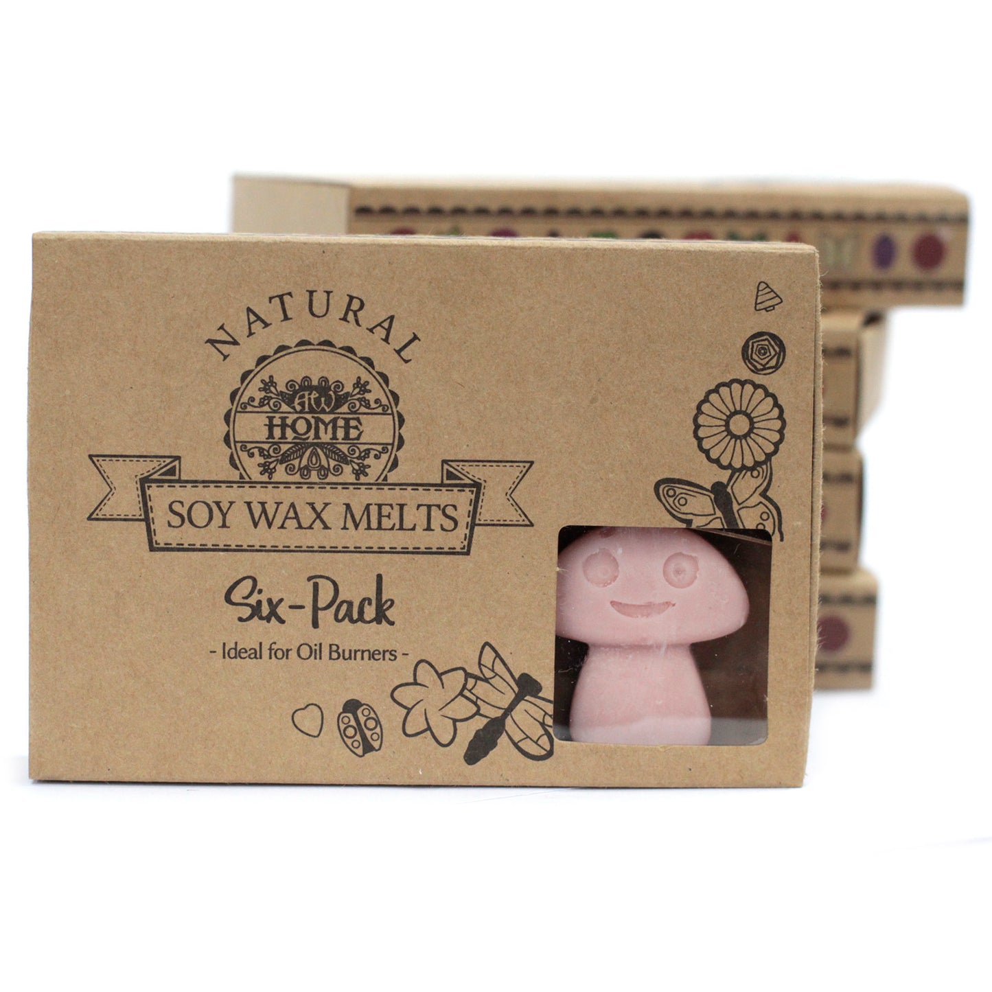 Schachtel mit 6 Sojawachs - Kaffee