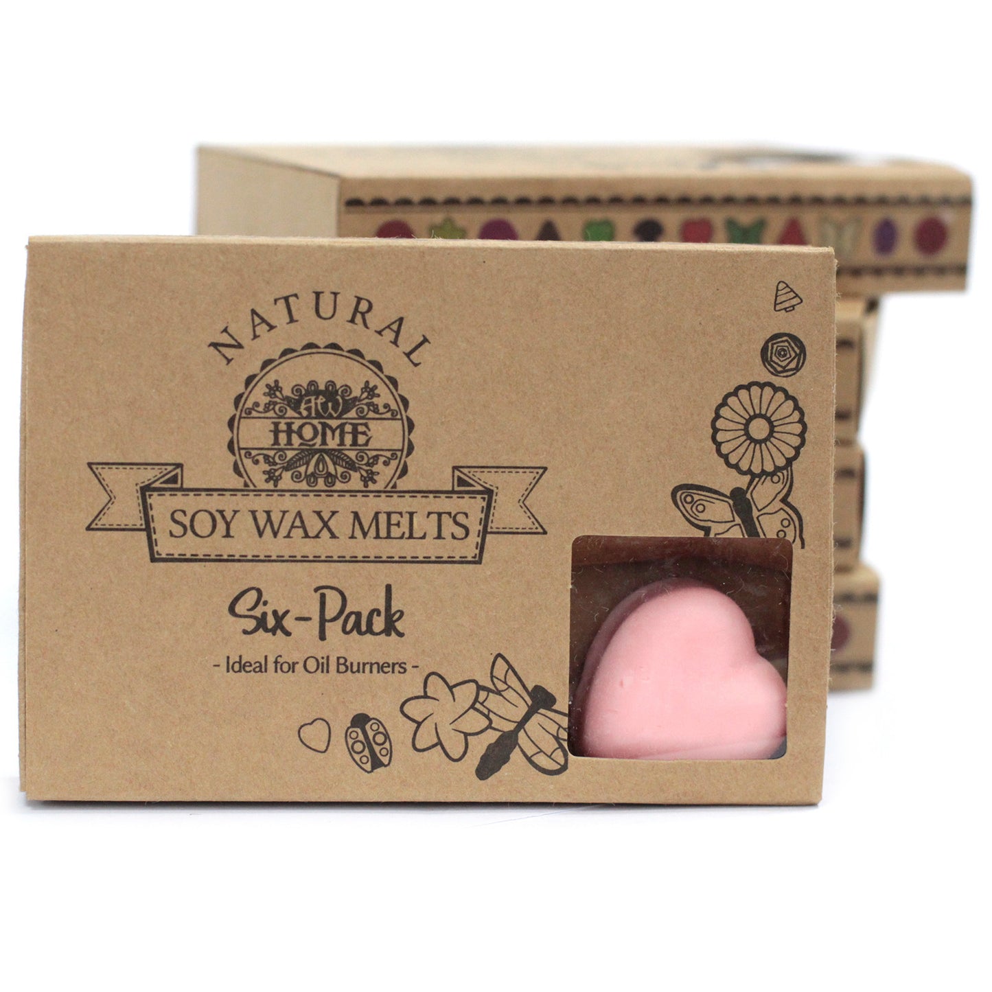 Schachtel mit 6 Sojawachsmalstiften - Drachenblut