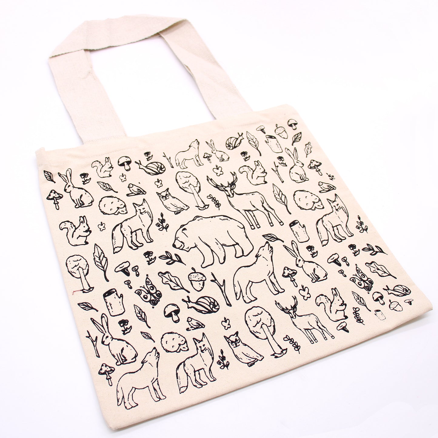 Große Einkaufstaschen aus Baumwolle - 38x42cm - Wildlife - 280g