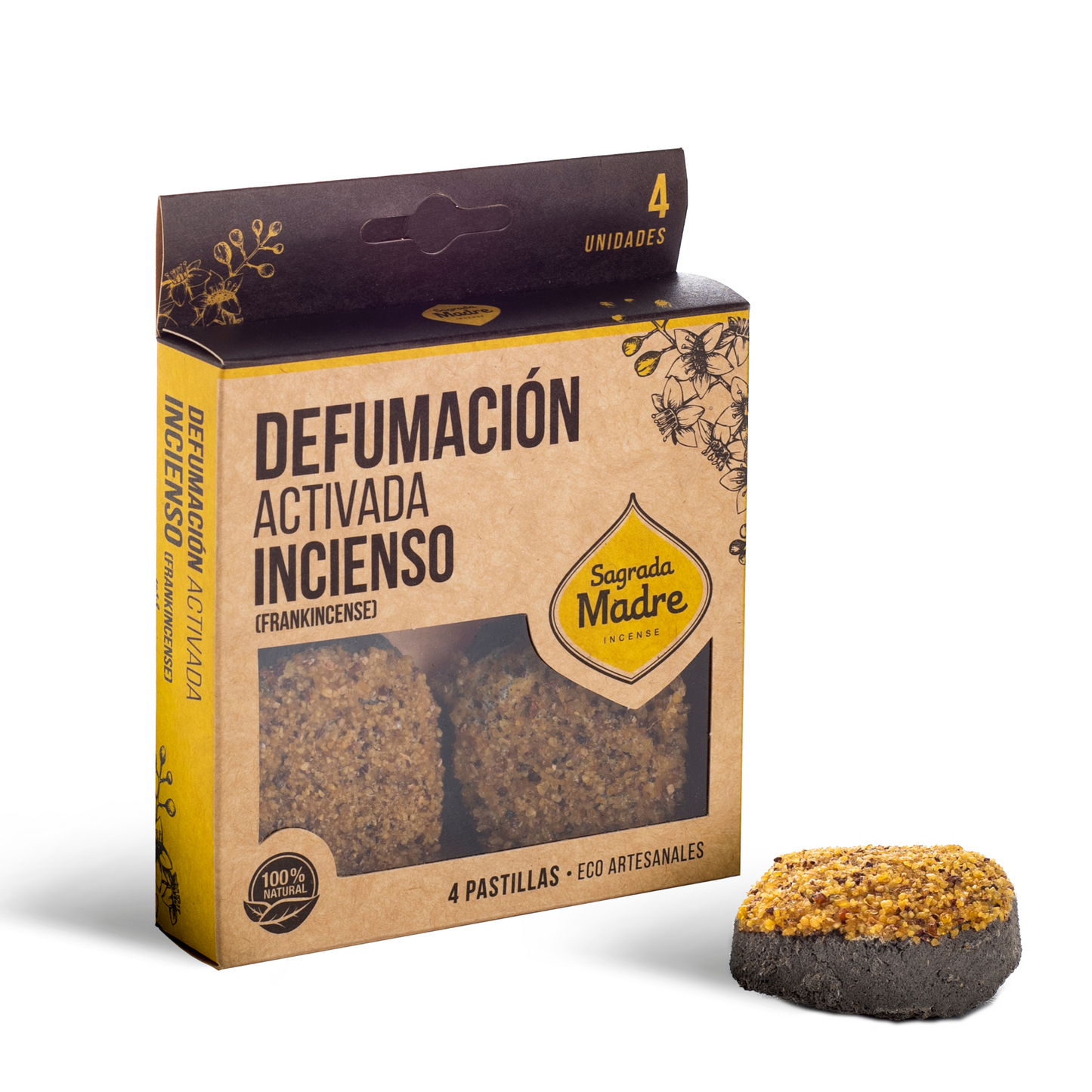 Harz-Räuchertabletten X 4 Weihrauch Räucherstäbchen