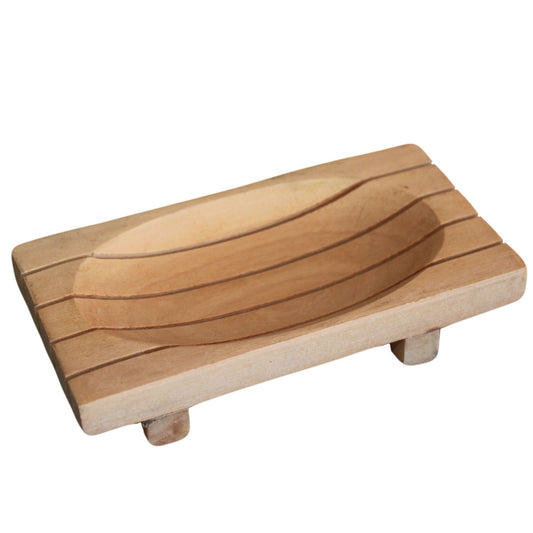 Porte-savon classique en acajou - Égouttoir à grille