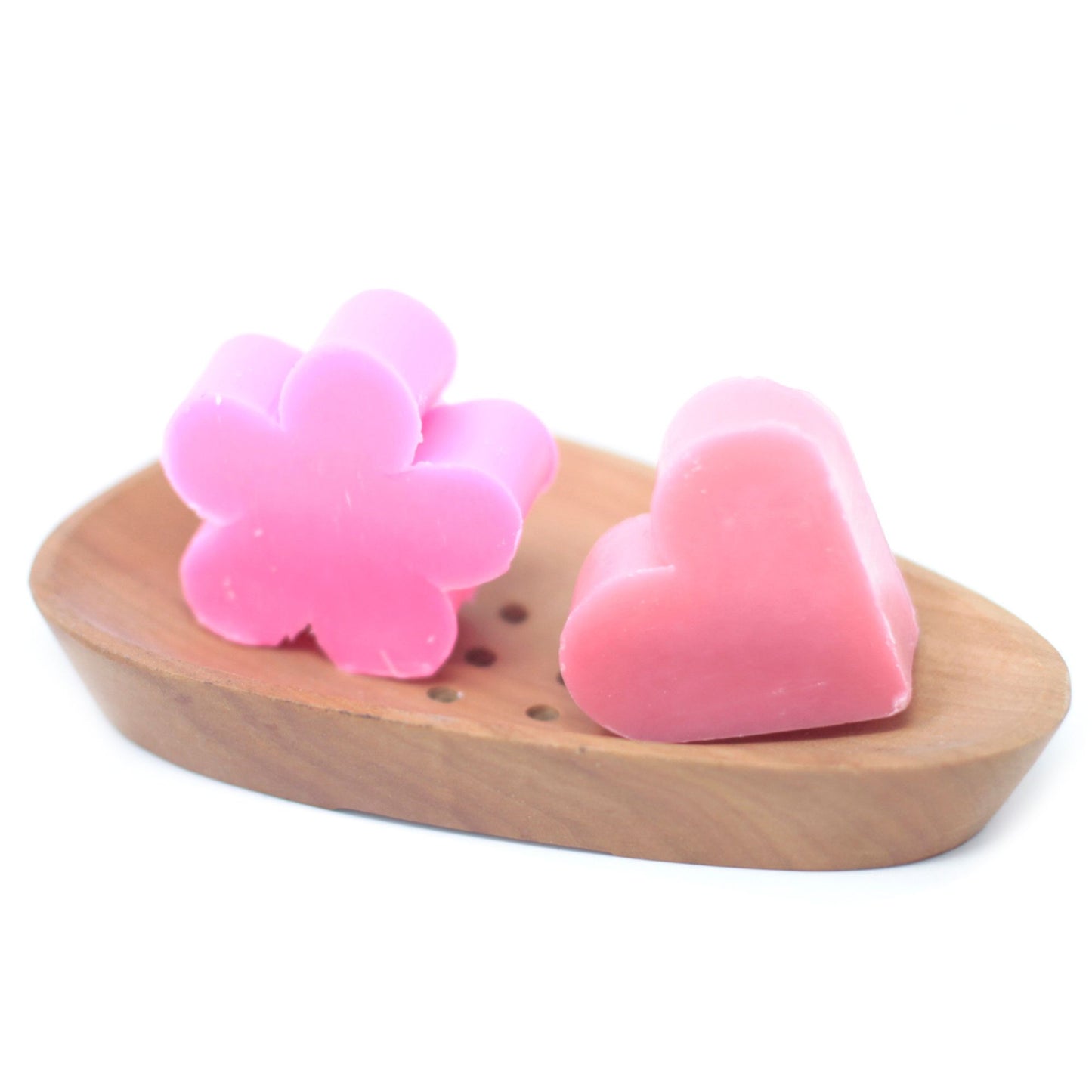 Seifenschale aus Mahagoni in Kieselform