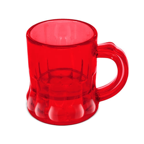 Rotes Schnapsglas
