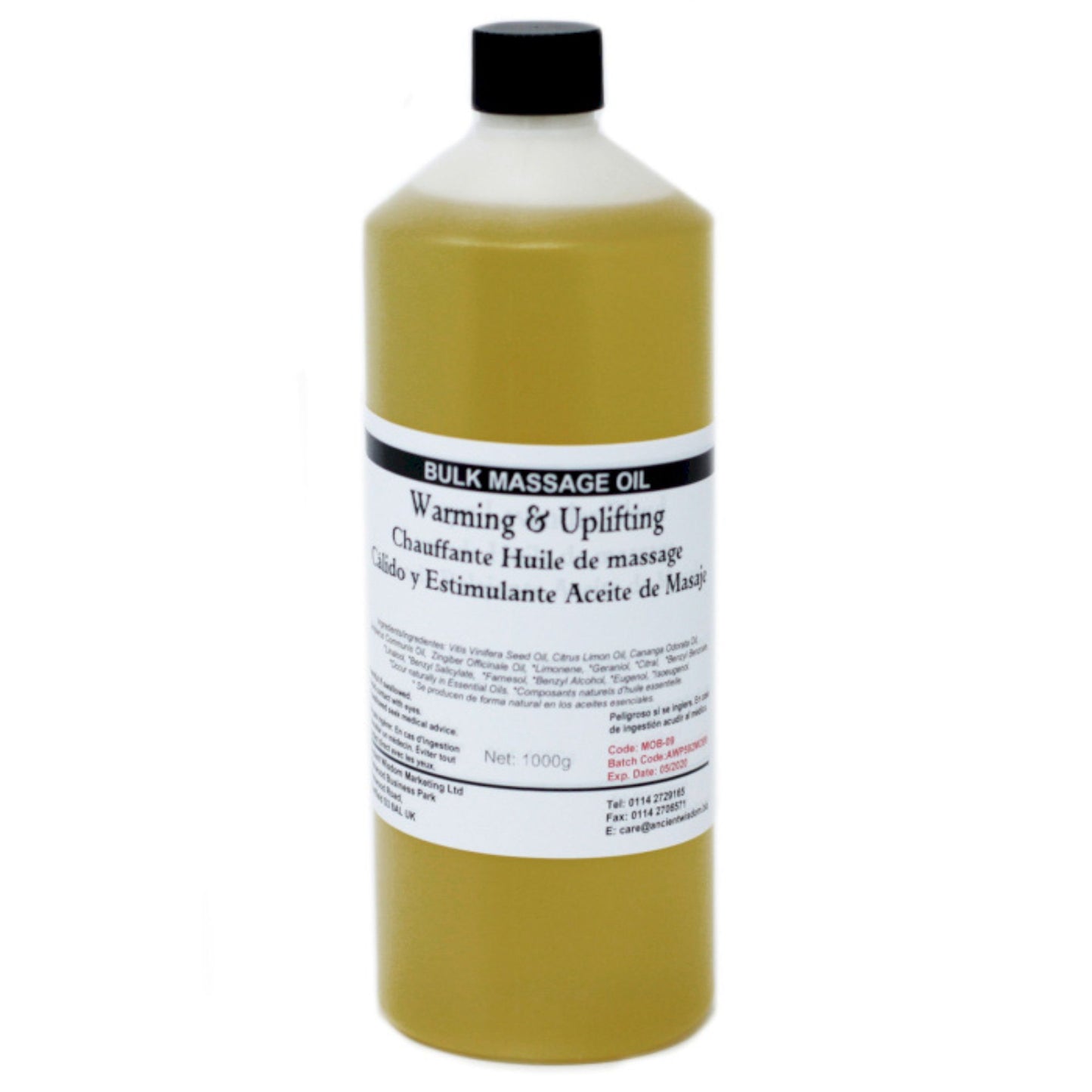 Huile de massage 1 kg - Chaude et revigorante