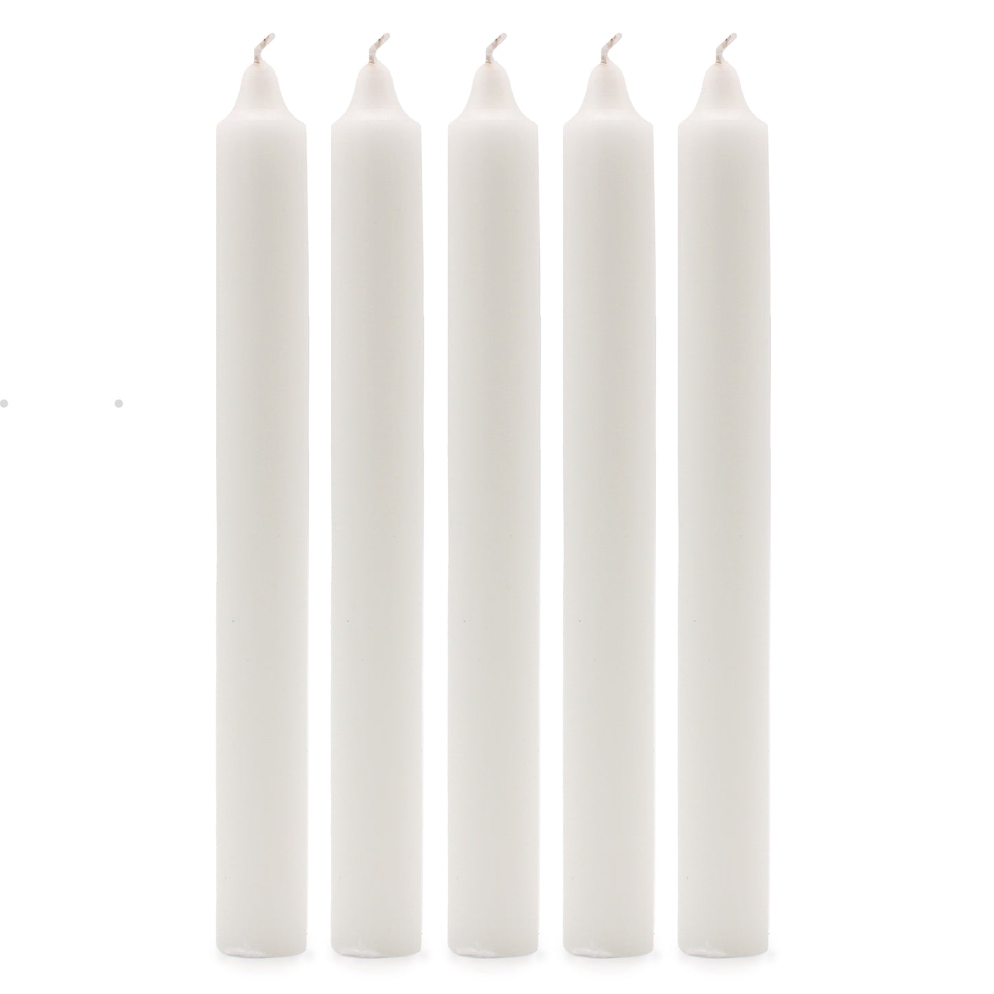 10 x Velas a Granel de Color Sólido - Blanco Rústico - Paquete de 10