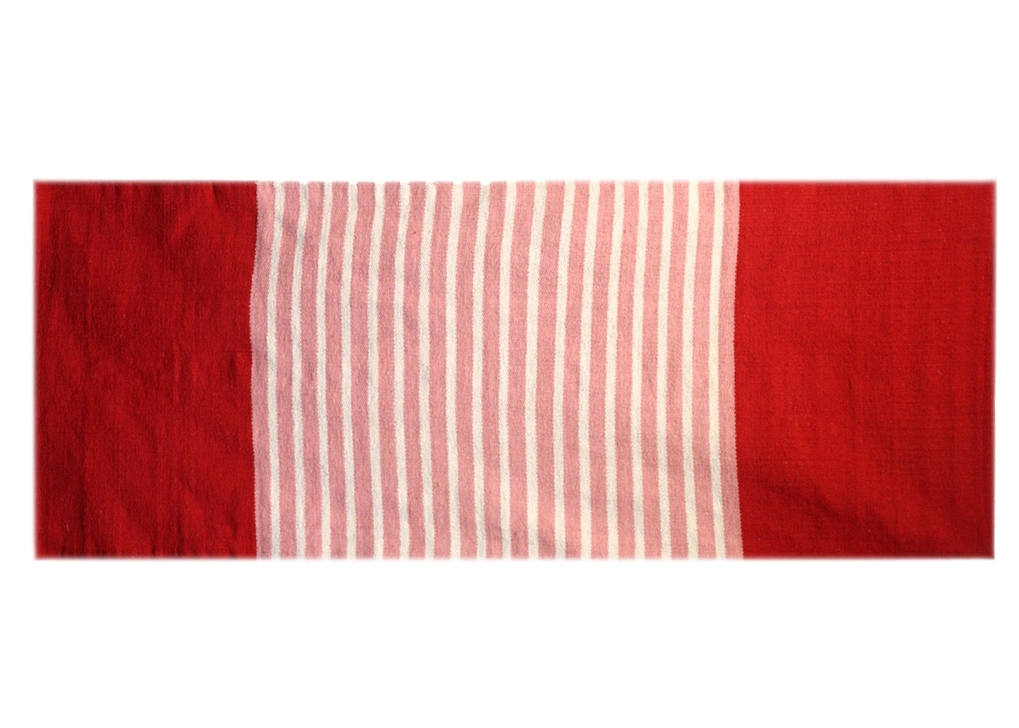 Indischer Baumwollteppich – 70 x 170 cm – Rot/Rosa