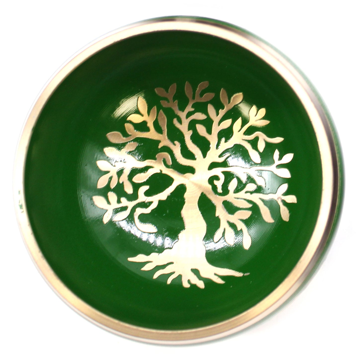 Tibetisches Klangschalen-Set - Lebensbaum - Grün 10,7 cm