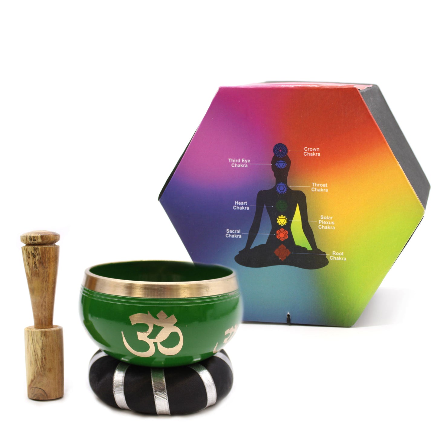 Tibetisches Klangschalen-Set - Lebensbaum - Grün 10,7 cm