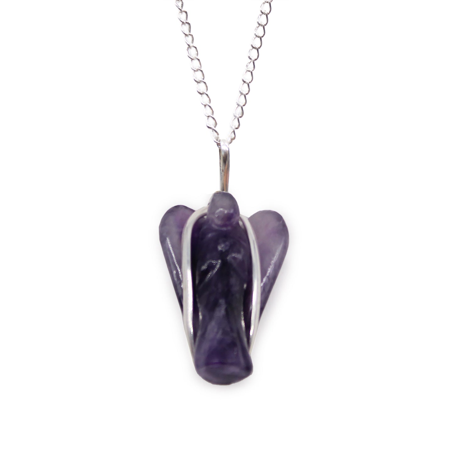 Edelstein Schutzengel Anhänger - Amethyst