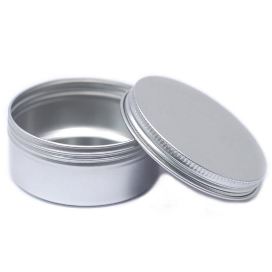 Boîte ronde en aluminium de 100 ml avec bouchon à vis