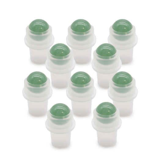 Embout roller en pierre précieuse pour flacon de 5 ml – Aventurine