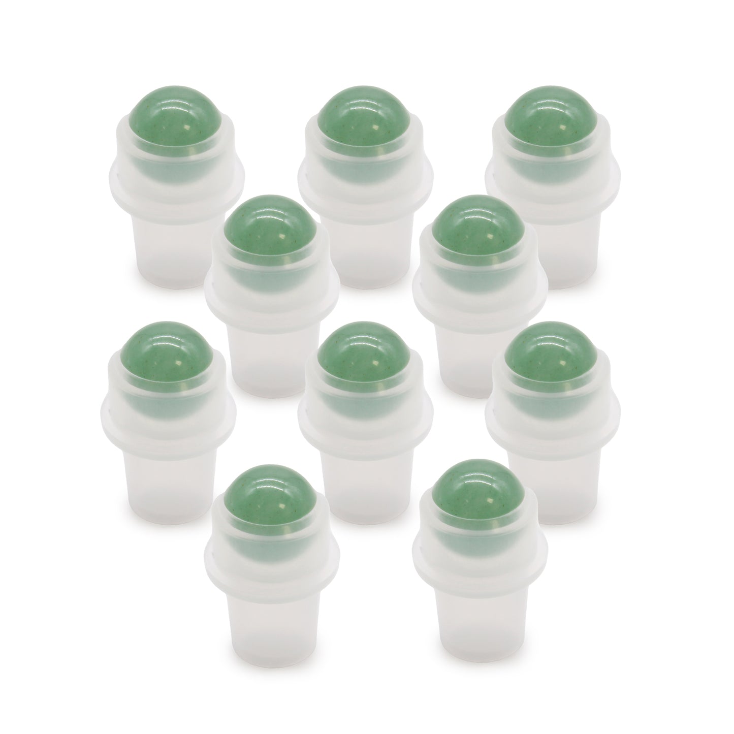 Embout roller en pierre précieuse pour flacon de 5 ml – Aventurine