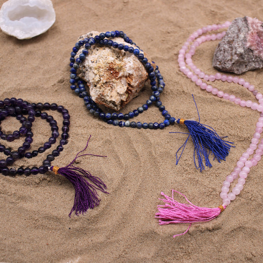 108 Japamala - Quartz rose