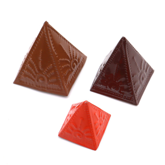 Ensemble de moules à encens en poudre – Marron clair, marron foncé, orange