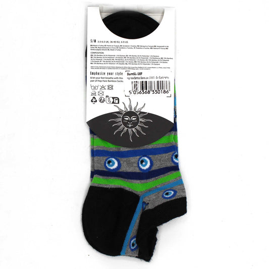 Chaussettes basses en bambou Hop Hare P/M (36-40) - Mauvais œil et Hamsa