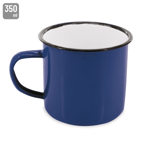 Tasse émaillée bleue
