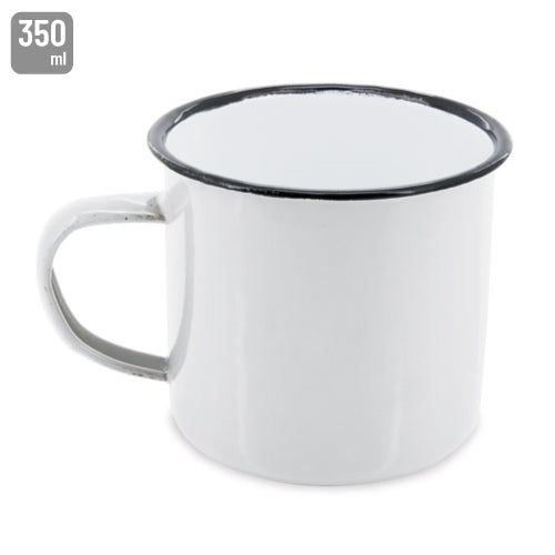 Tasse émaillée blanche