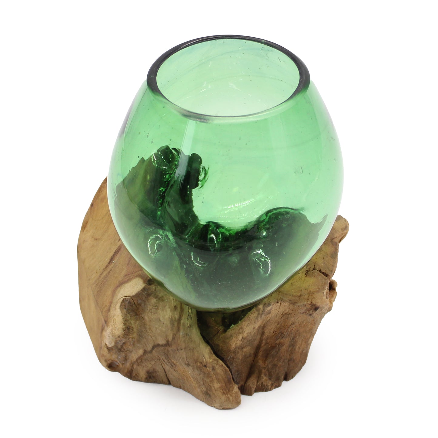 Bouteilles de bière recyclées - Petit bol en bois