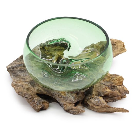 Recycelte Bierflaschen – LRG Wide Bowl auf Holz