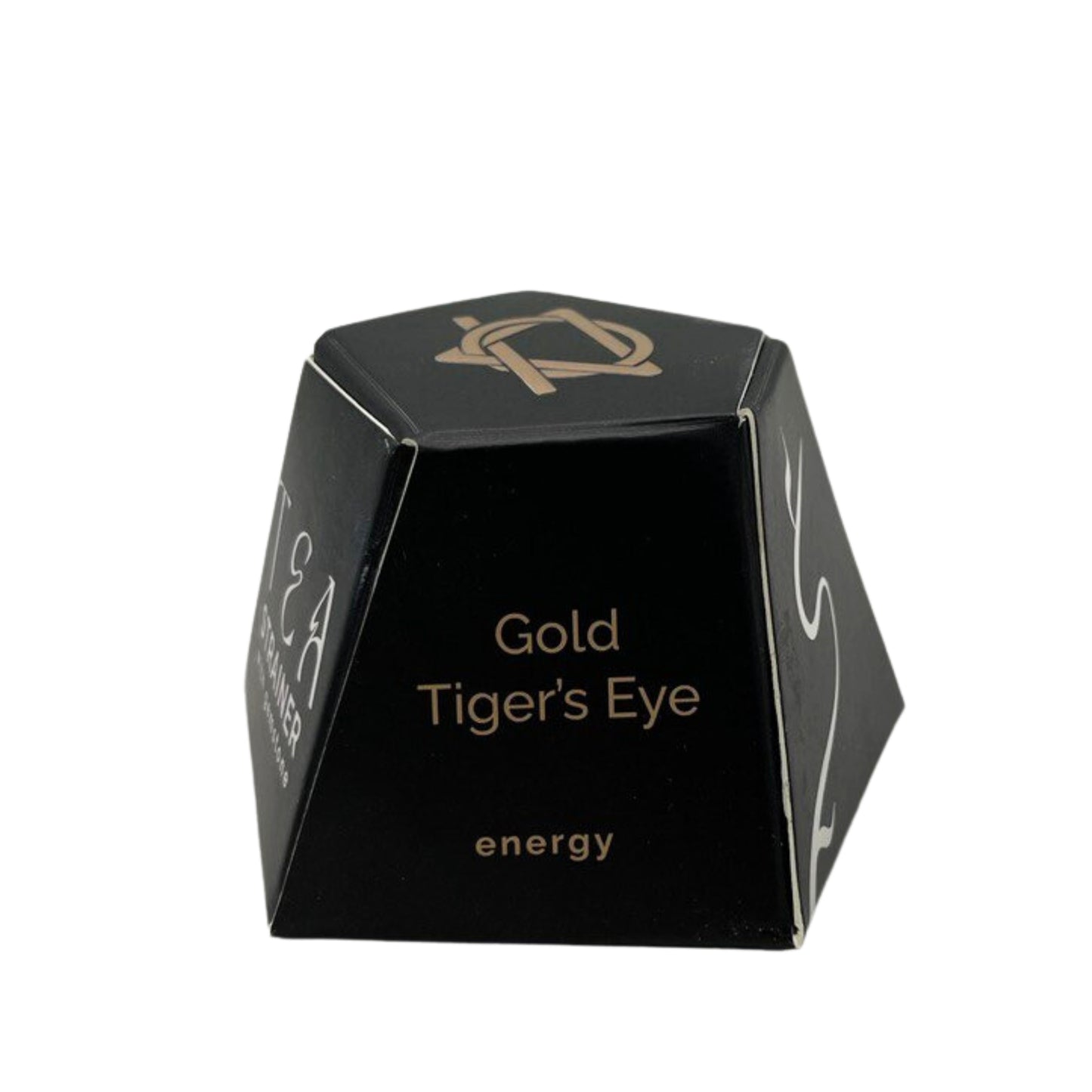 Teesieb aus Rohkristall-Edelsteinen – Goldenes Tigerauge