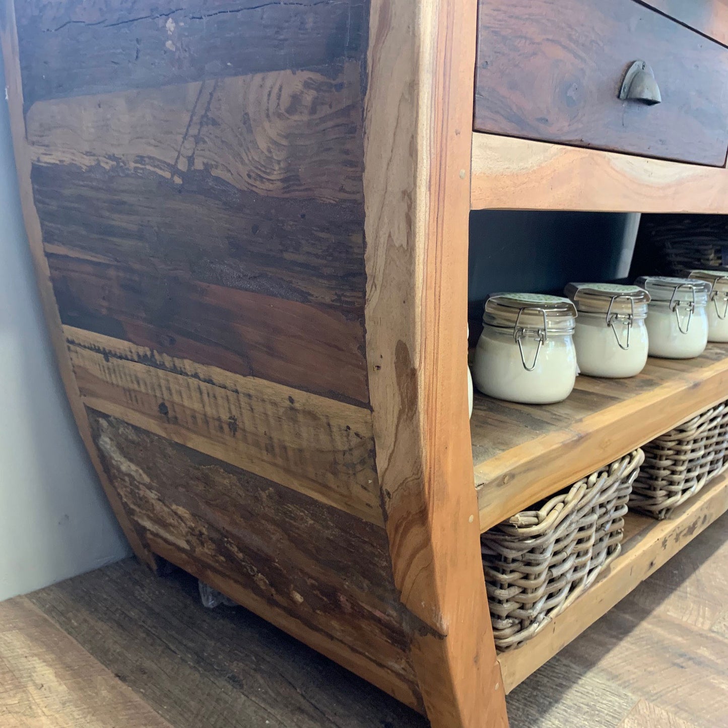 Couchtisch aus recyceltem Holz - 180x60x80cm