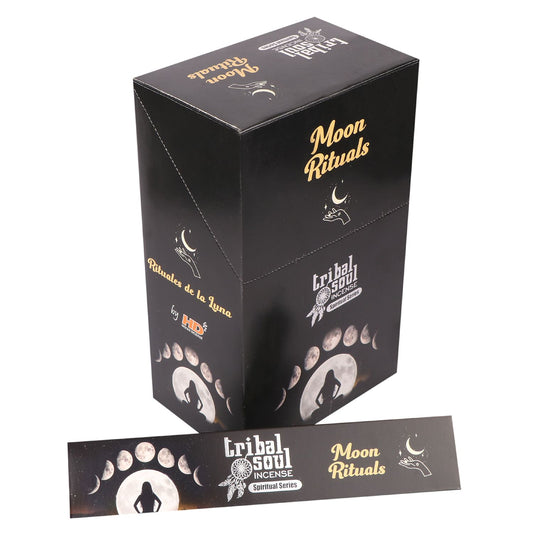 Bâtonnets d'encens spirituels et support en céramique Tribal Soul - Moon Ritual