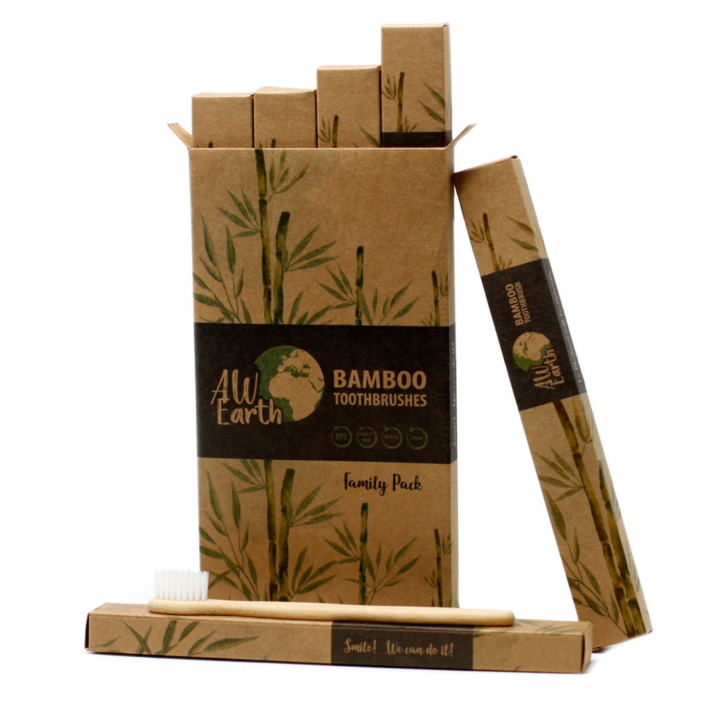 Bambuszahnbürste - Holzkohle