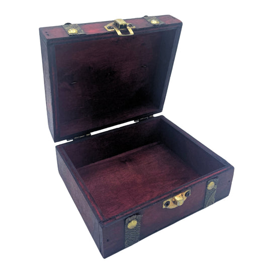 Quadratische Teetruhe - Hellbraun