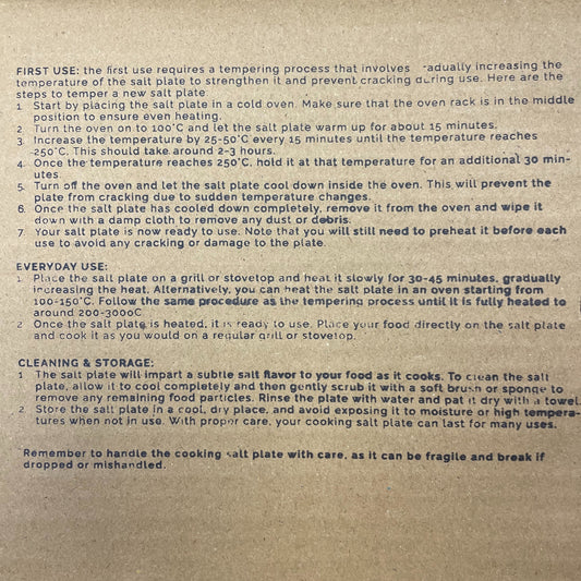 Himalaya-Salz-Kochplatte - Rechteckig - 30x20x5cm