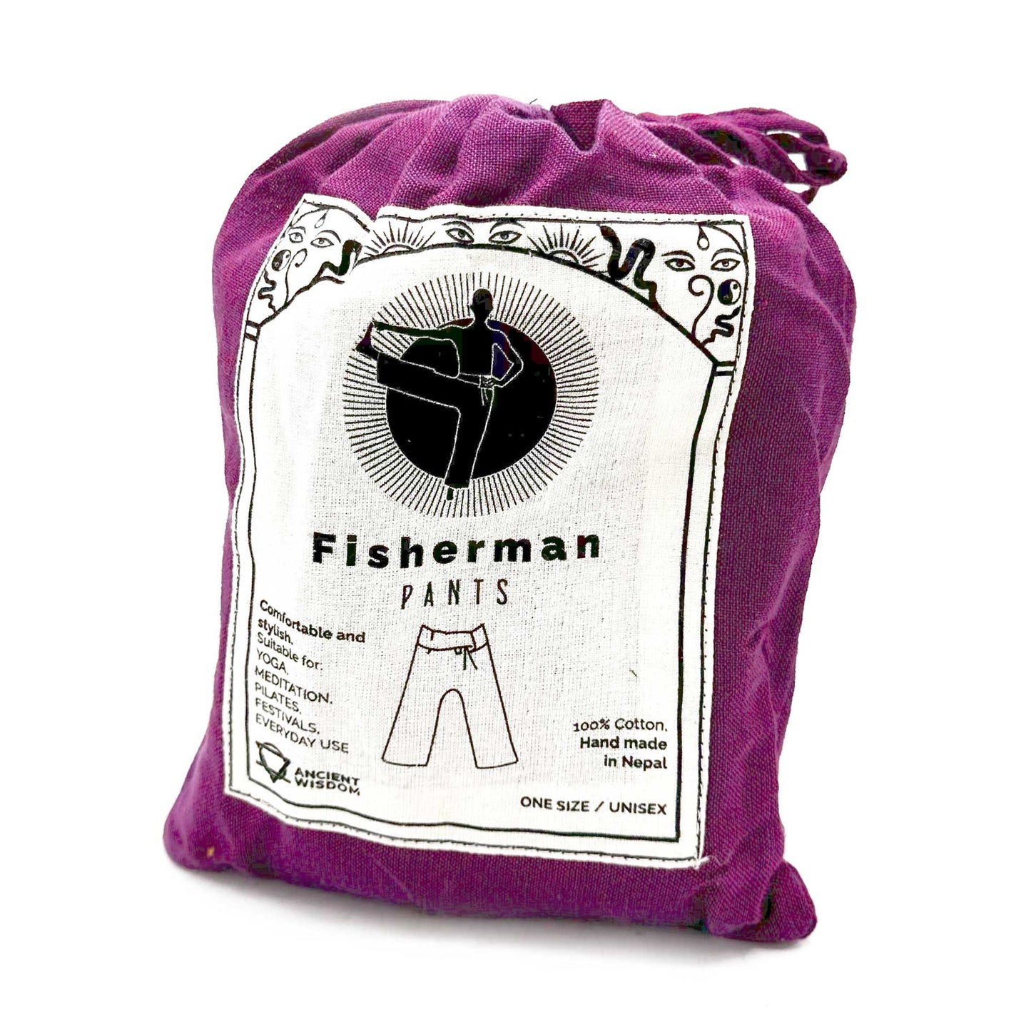 Yogahosen und Festivals - Thai Fisherman's Mandala Mantra in Lila