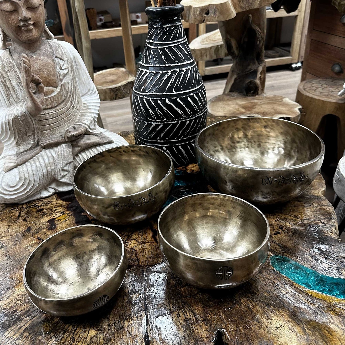 Bol lunaire népalais moyen - (environ 750 g) - 15 cm