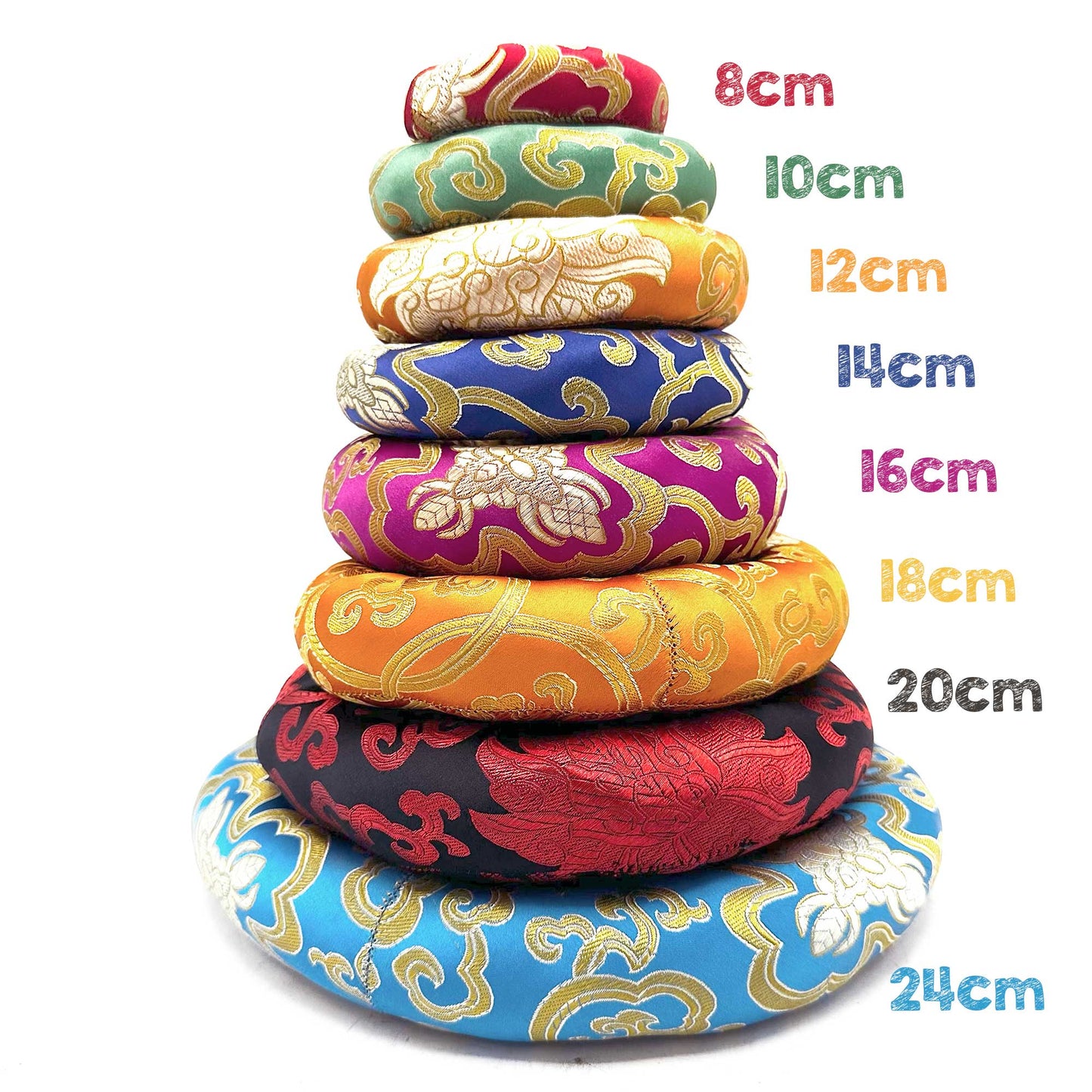 10 cm Reifenkissen (für 12–14 cm große tibetische Klangschalen) – Grün
