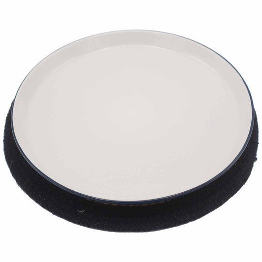 Natürliches Tischset – Jute und Baumwolle, 30 cm, schwarzer Rand