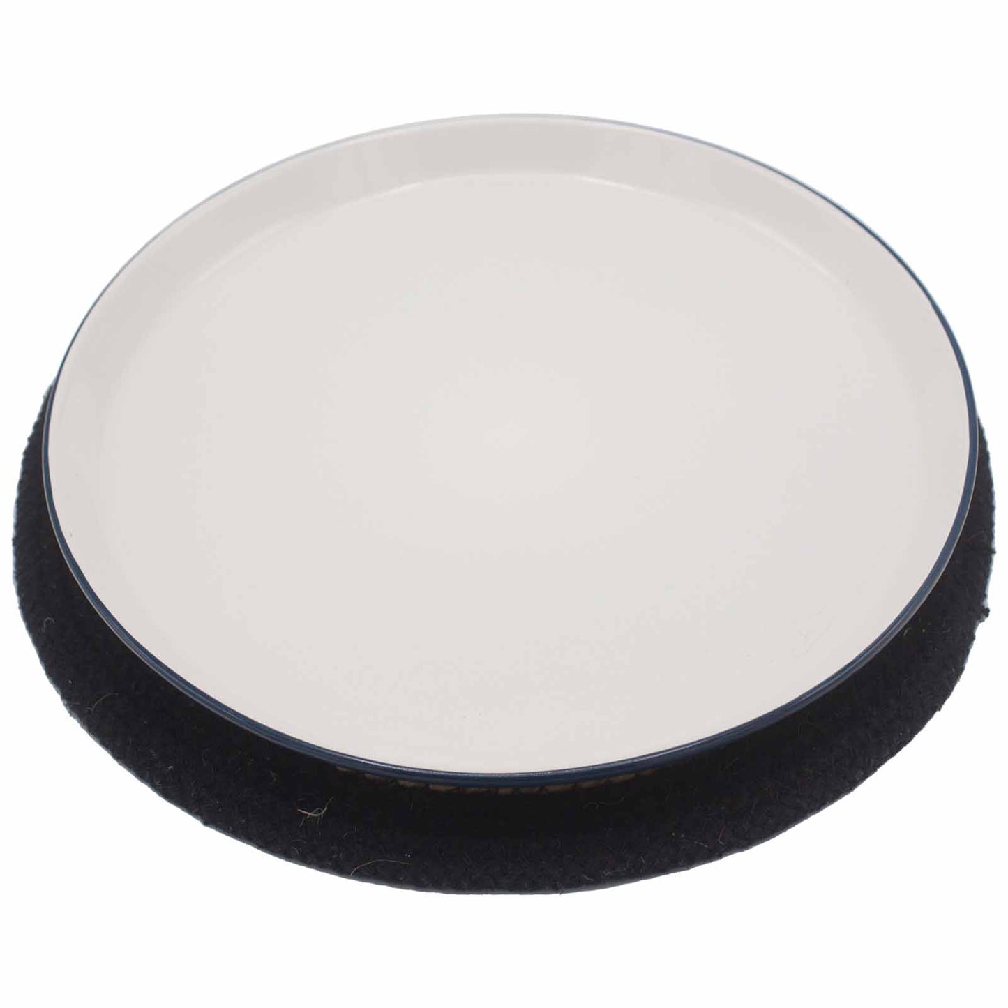 Natürliches Tischset – Jute und Baumwolle, 30 cm, schwarzer Rand