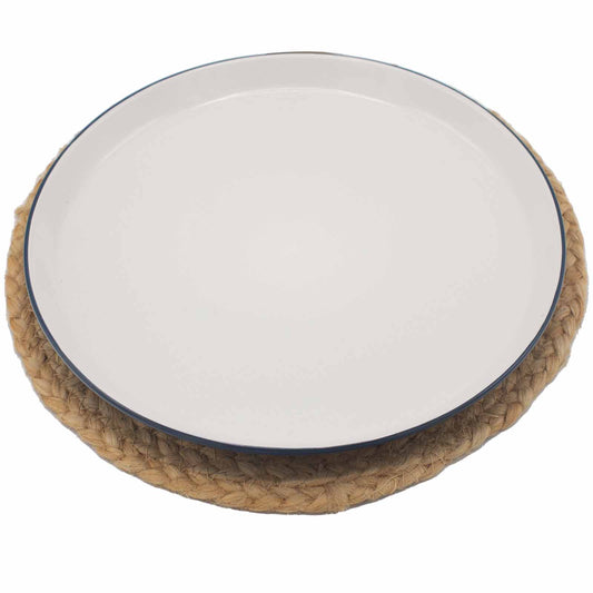 Natürliches Tischset - Jute 30cm - Mandala-Druck