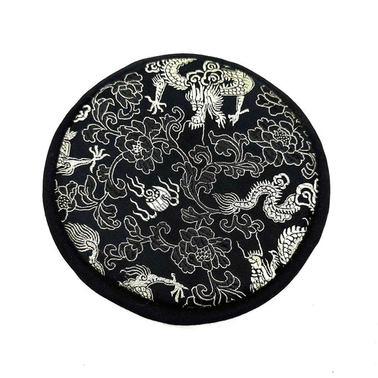 Handgeschlagenes und graviertes tibetisches Klangschalen-Geschenkset - 14 cm - Blume des Lebens