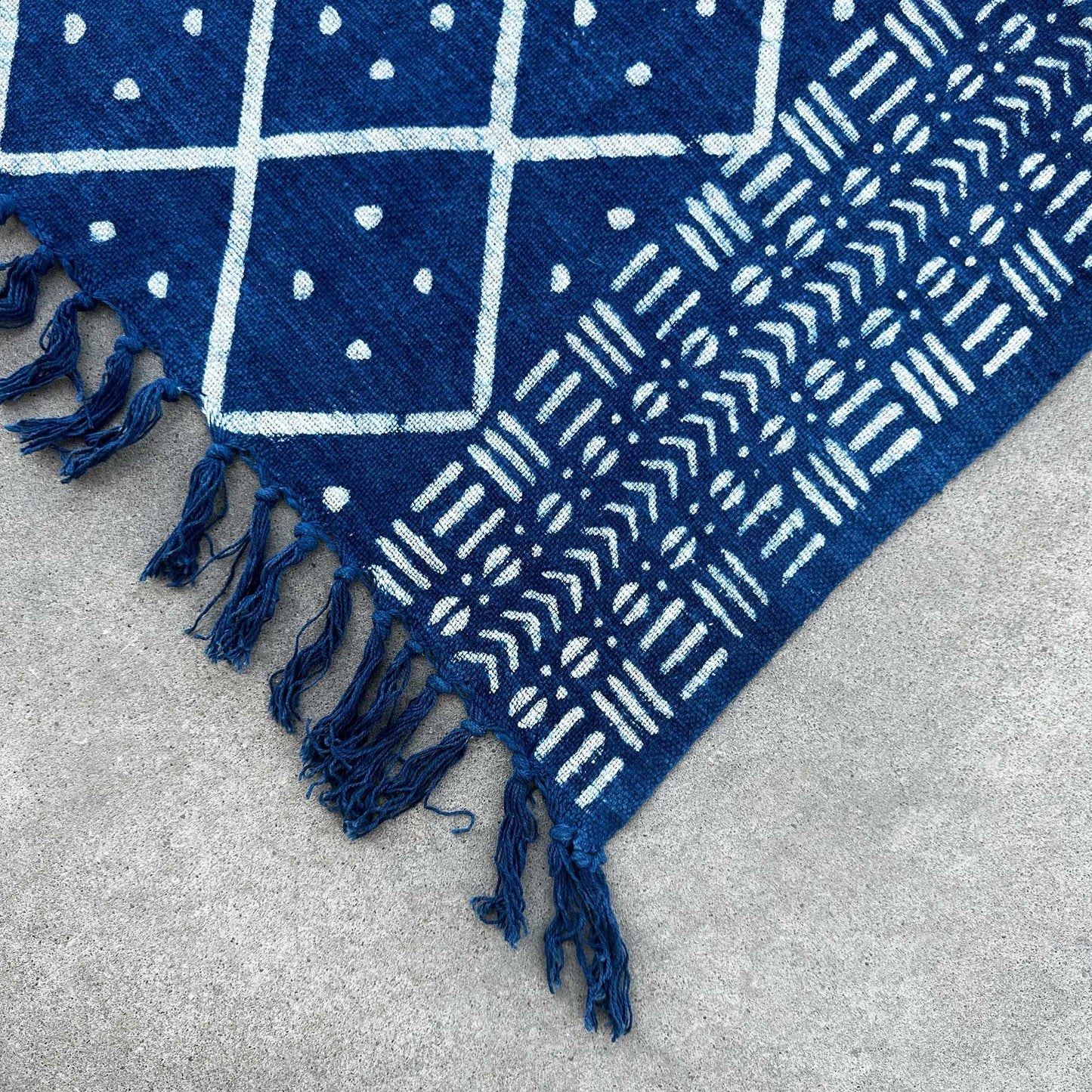 Handgemachte Indigodecke - 170x120cm - Midnight Heerak
