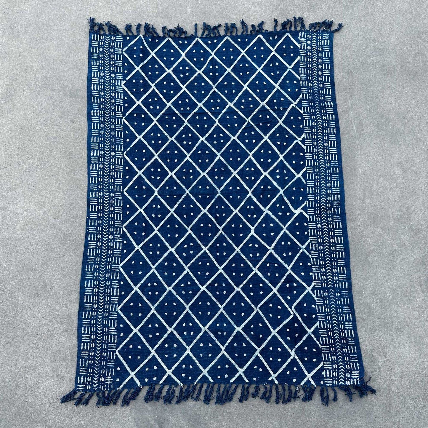 Handgemachte Indigodecke - 170x120cm - Midnight Heerak