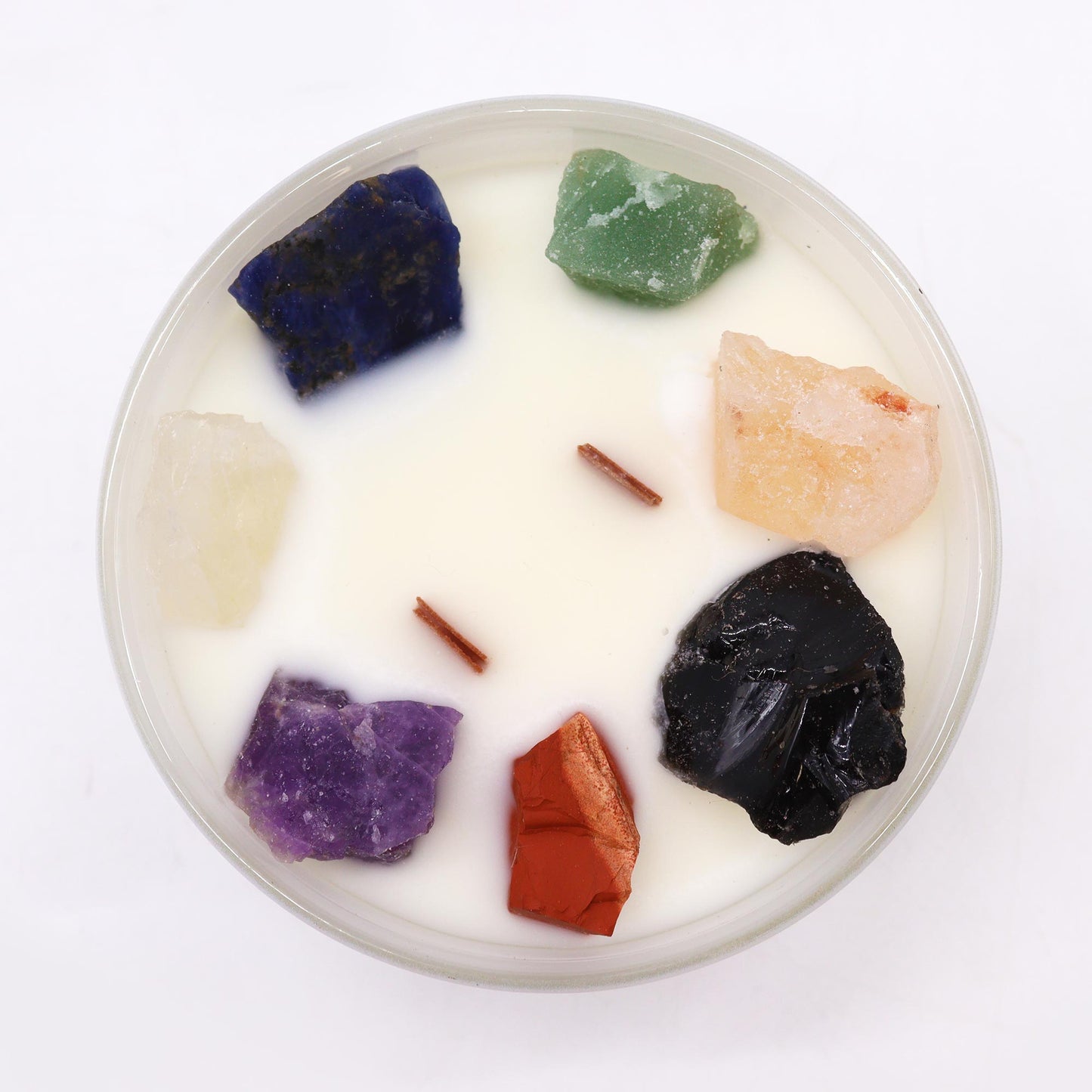 Chakra-Kristallkerzen - Sieben Chakren
