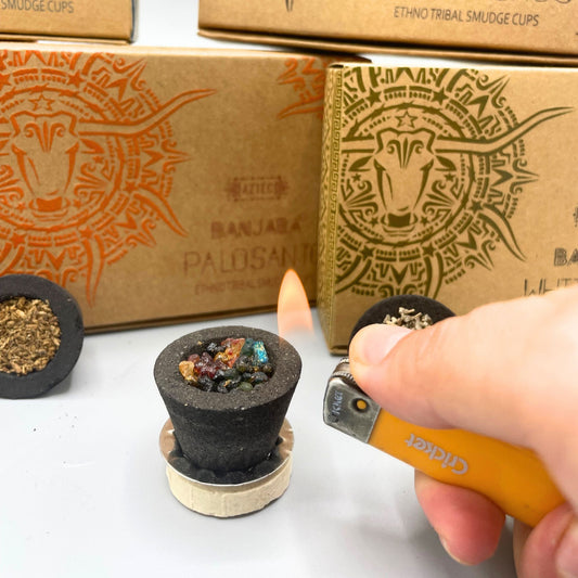 Coffret de 6 coupelles en résine Banjara - Encens