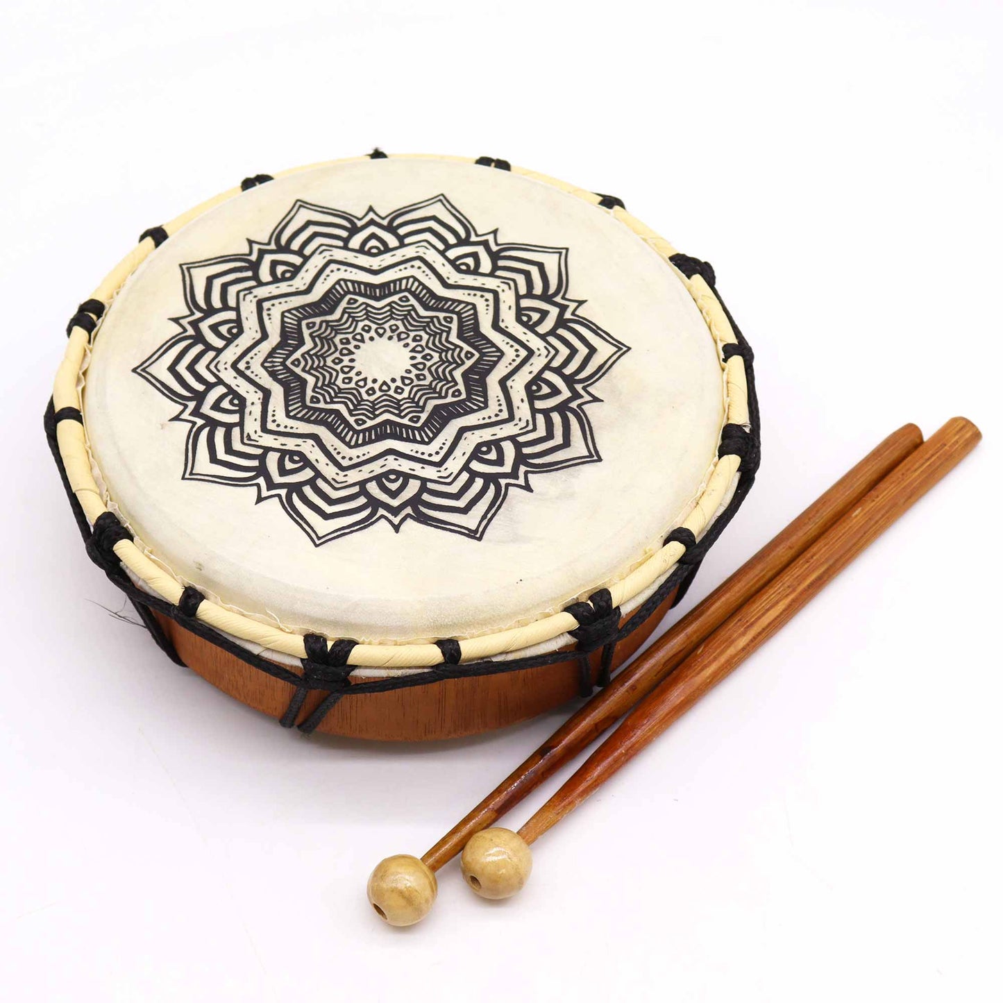 Mandala Schamanentrommel mit Schlägel - 20cm