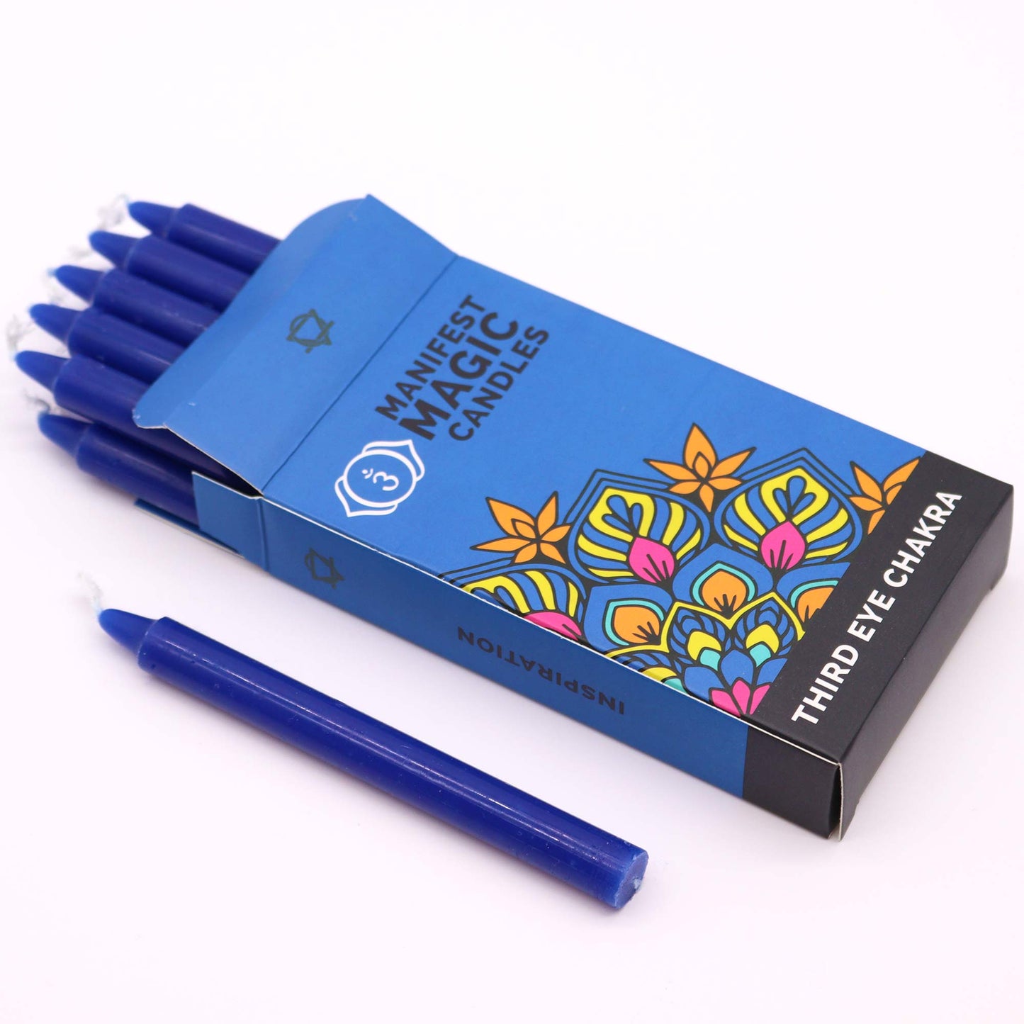Manifest Magic Candles (12er-Pack) - Dunkelblau - Drittes Auge-Chakra
