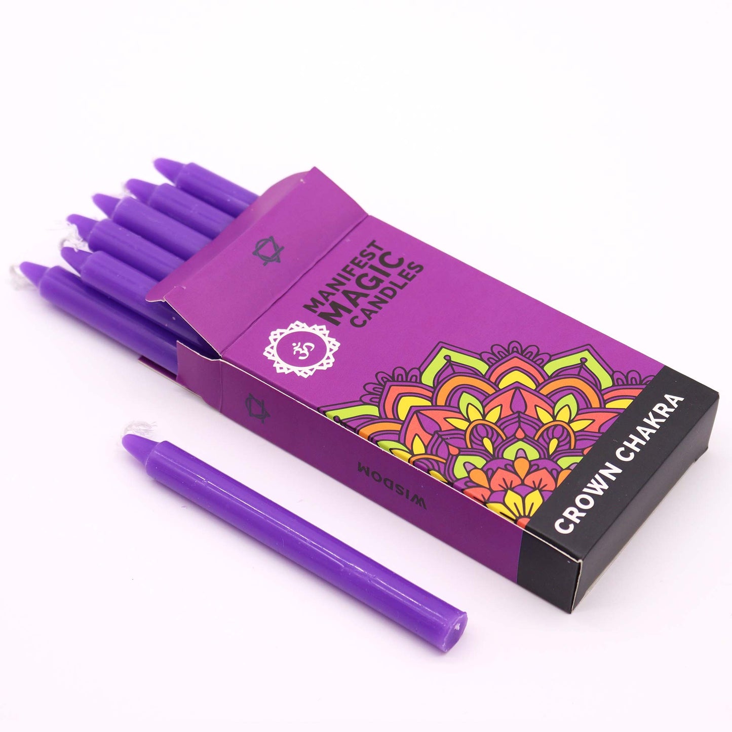 Bougies magiques Manifest (lot de 12) - Violet - Chakra de la couronne